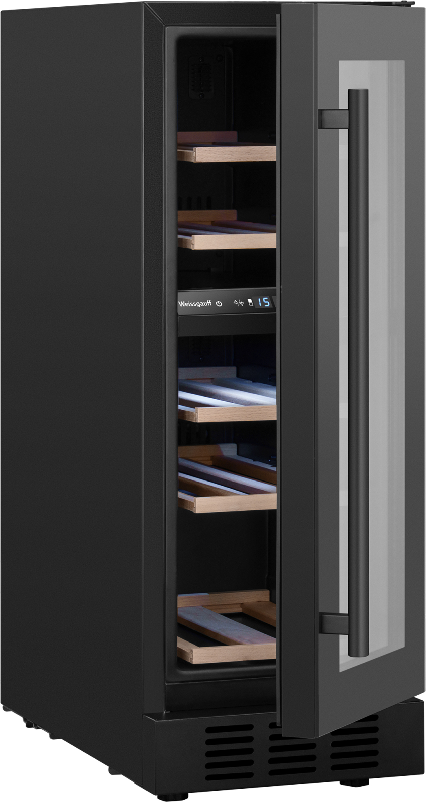 картинка Встраиваемый винный шкаф Weissgauff WWCI-16 DB DualZone 