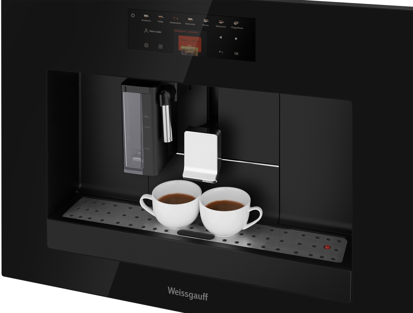 картинка Кофемашина Weissgauff WCMI-576 Touch Cappuccino черная 