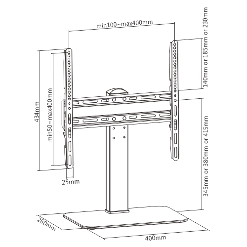 картинка Настольная подставка для телевизора с поворотным кронштейном Maunfeld MTS-3770L 