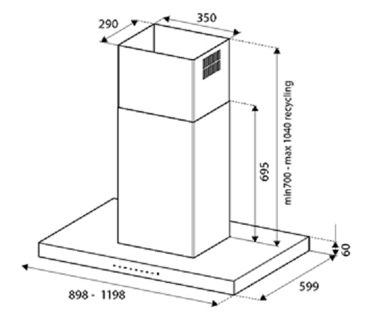 картинка Кухонная вытяжка Bertazzoni KTI120P1AXT 