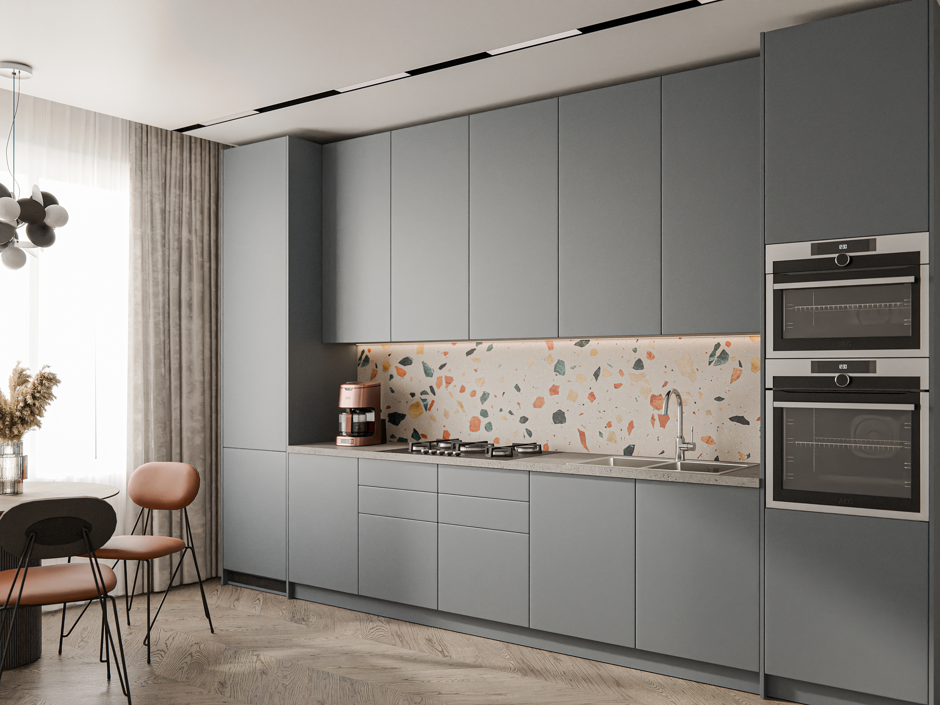 картинка Мойка для кухни Rivelato Rinox 7450 2В PVD black  картинка Мойка для кухни Rivelato Rinox 7450 2В PVD black