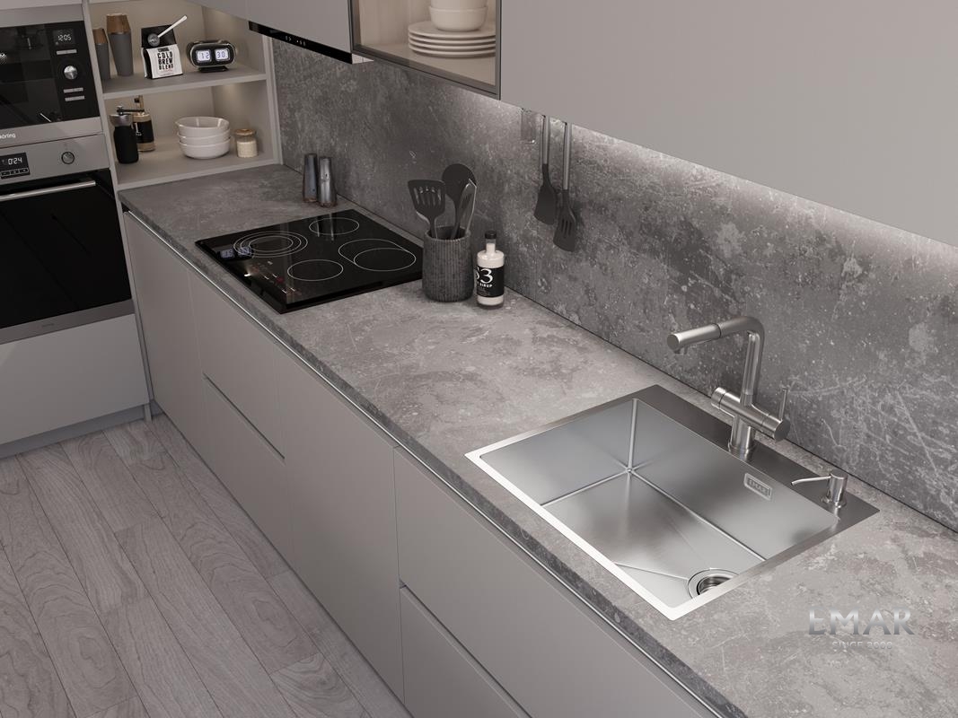 картинка Кухонная мойка Emar EMB-560(TOP) PVD Nano Satin 