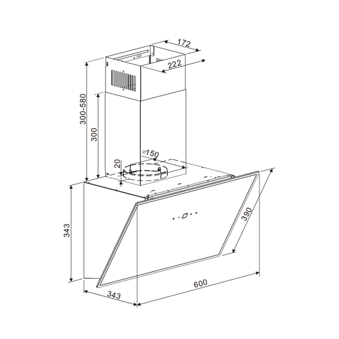 картинка Кухонная вытяжка Maunfeld EAGLE 850 60 GLASS WHITE 