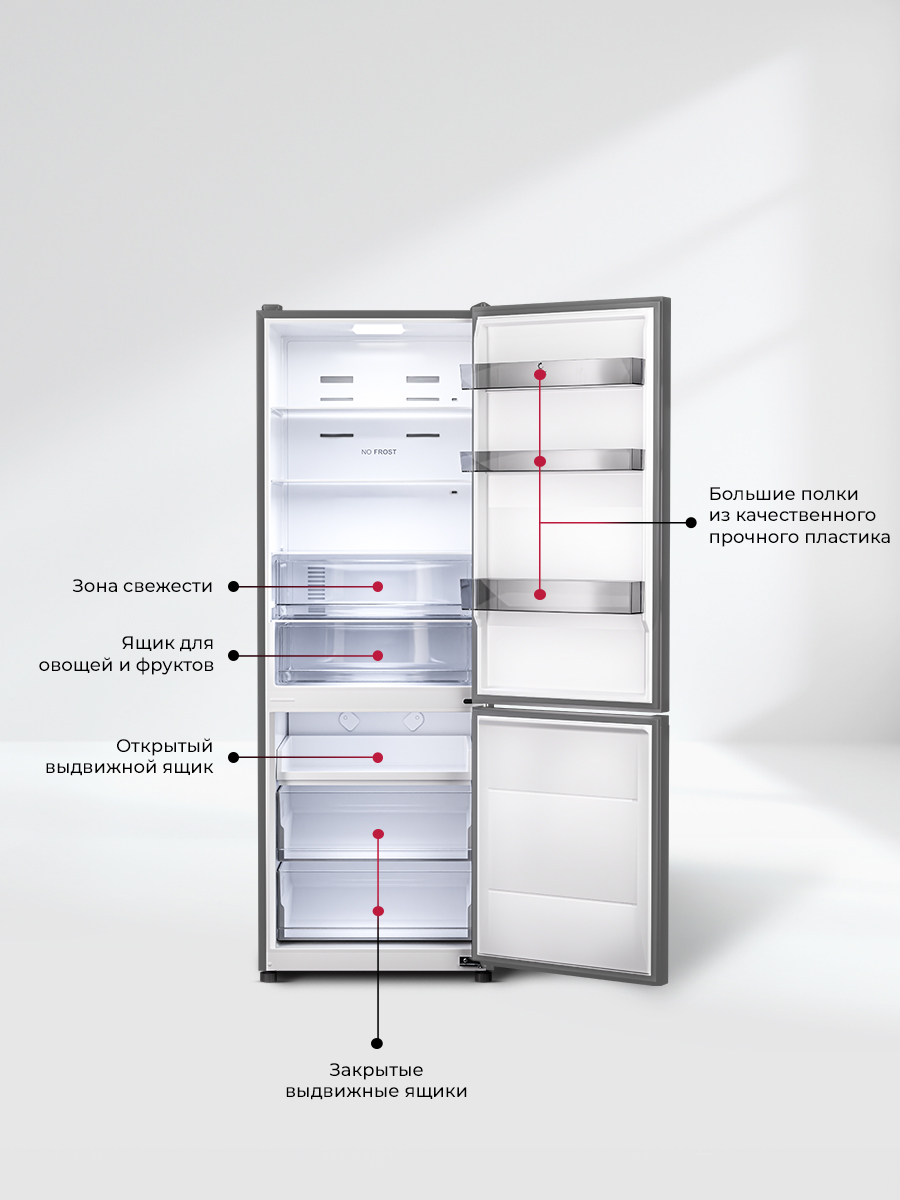 картинка Отдельностоящий холодильник Lex LKB185GrGIDMax Wind 