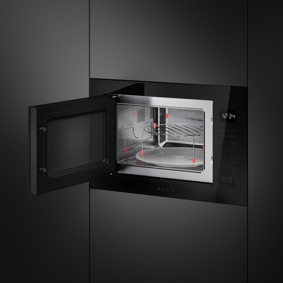 картинка Микроволновая печь встраиваемая Smeg FMI225BI 