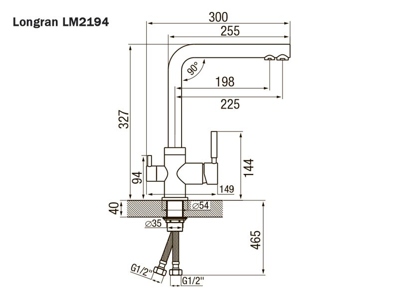 картинка Смеситель LONGRAN SPRINT UNIVERSAL LM2194 
