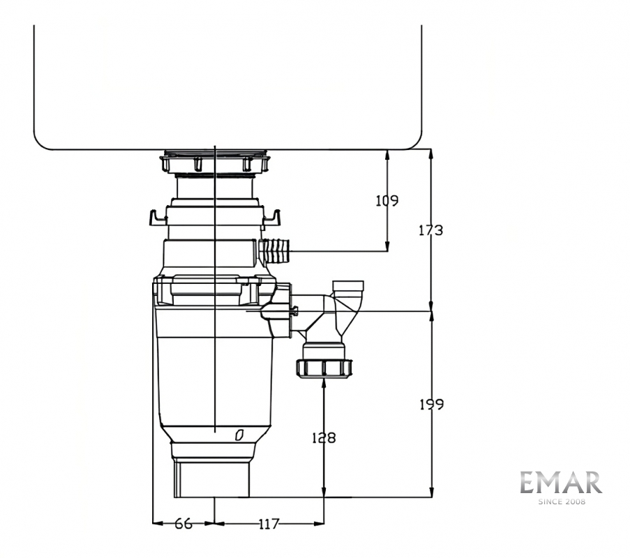 картинка Измельчитель пищевых отходов Emar ATC-WZB390A Compact RC 