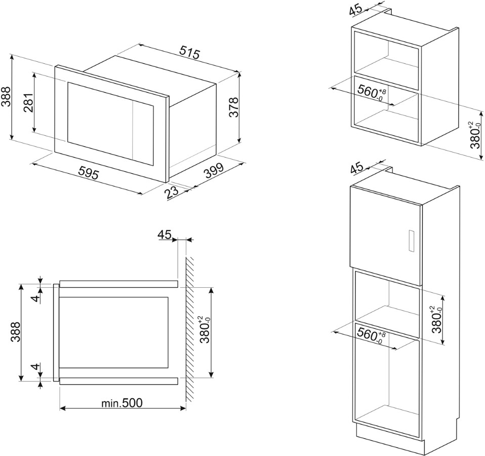 картинка Микроволновая печь Smeg FMI025B3 