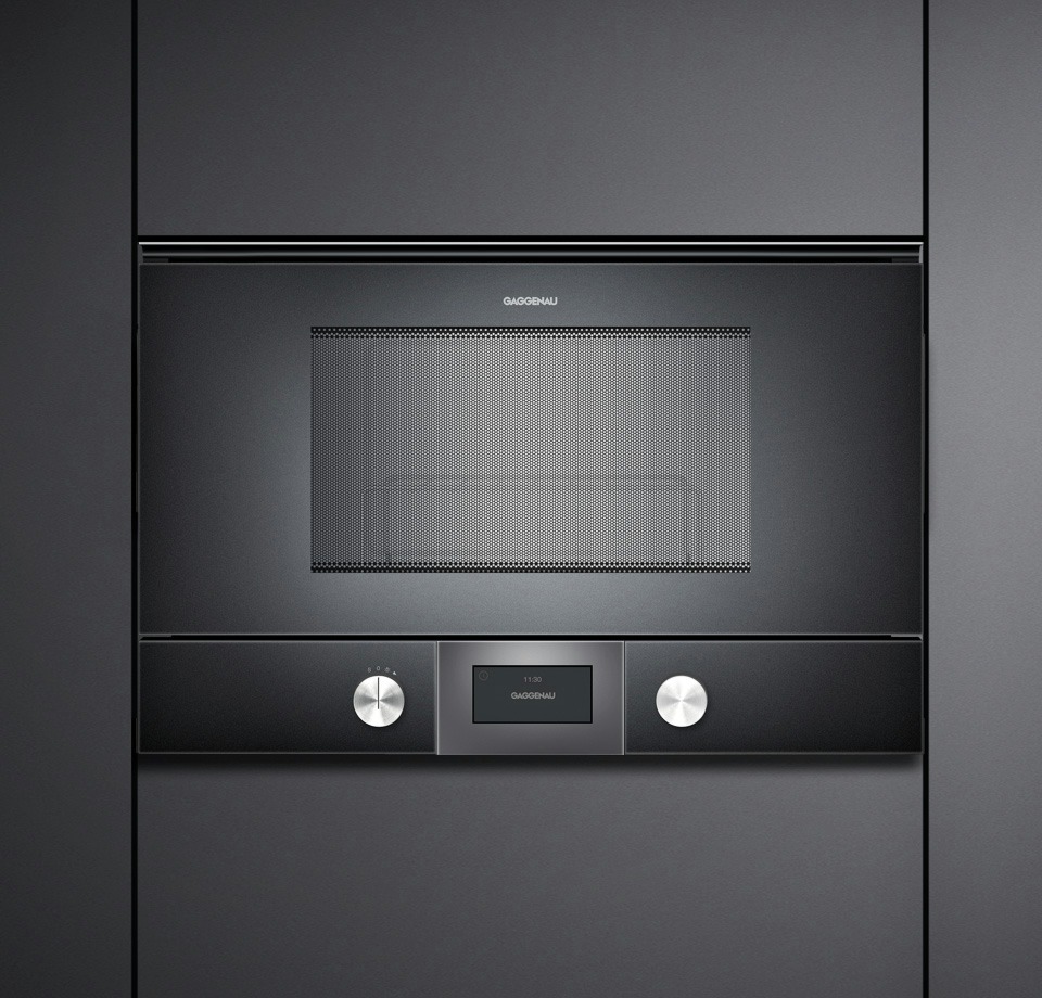 картинка Микроволновая печь встраиваемая Gaggenau BMP225100 антрацит  картинка Микроволновая печь встраиваемая Gaggenau BMP225100 антрацит