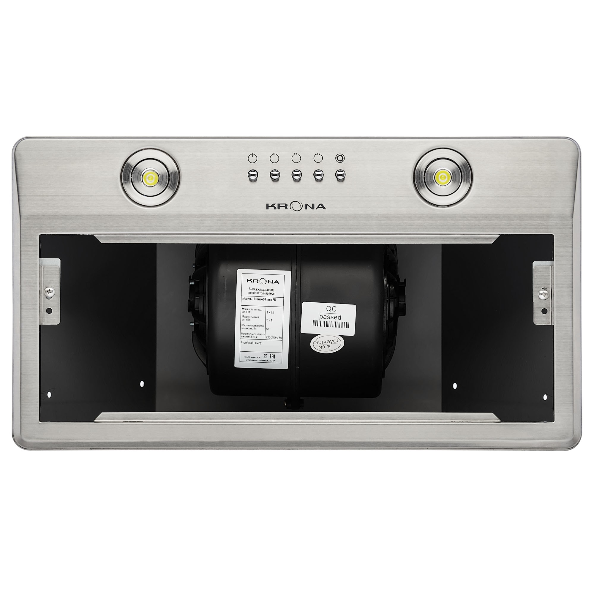 картинка Кухонная вытяжка Krona RUNA 600 INOX PB 