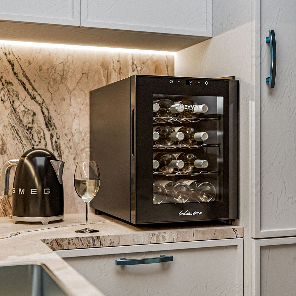 картинка Отдельностоящий винный шкаф Meyvel MV12-TBF1 черный 