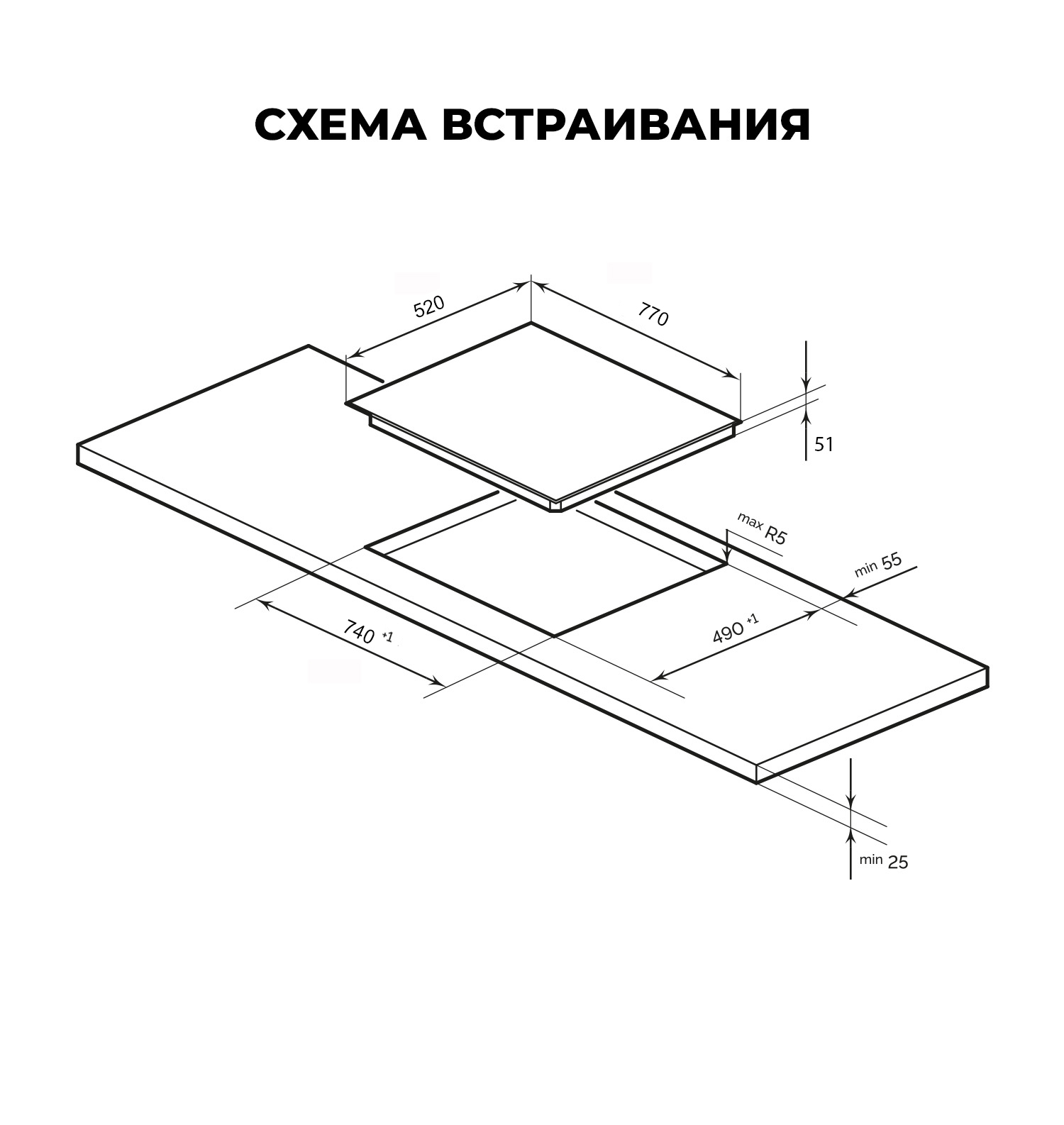 картинка Варочная панель Lex EVH 772A BL 