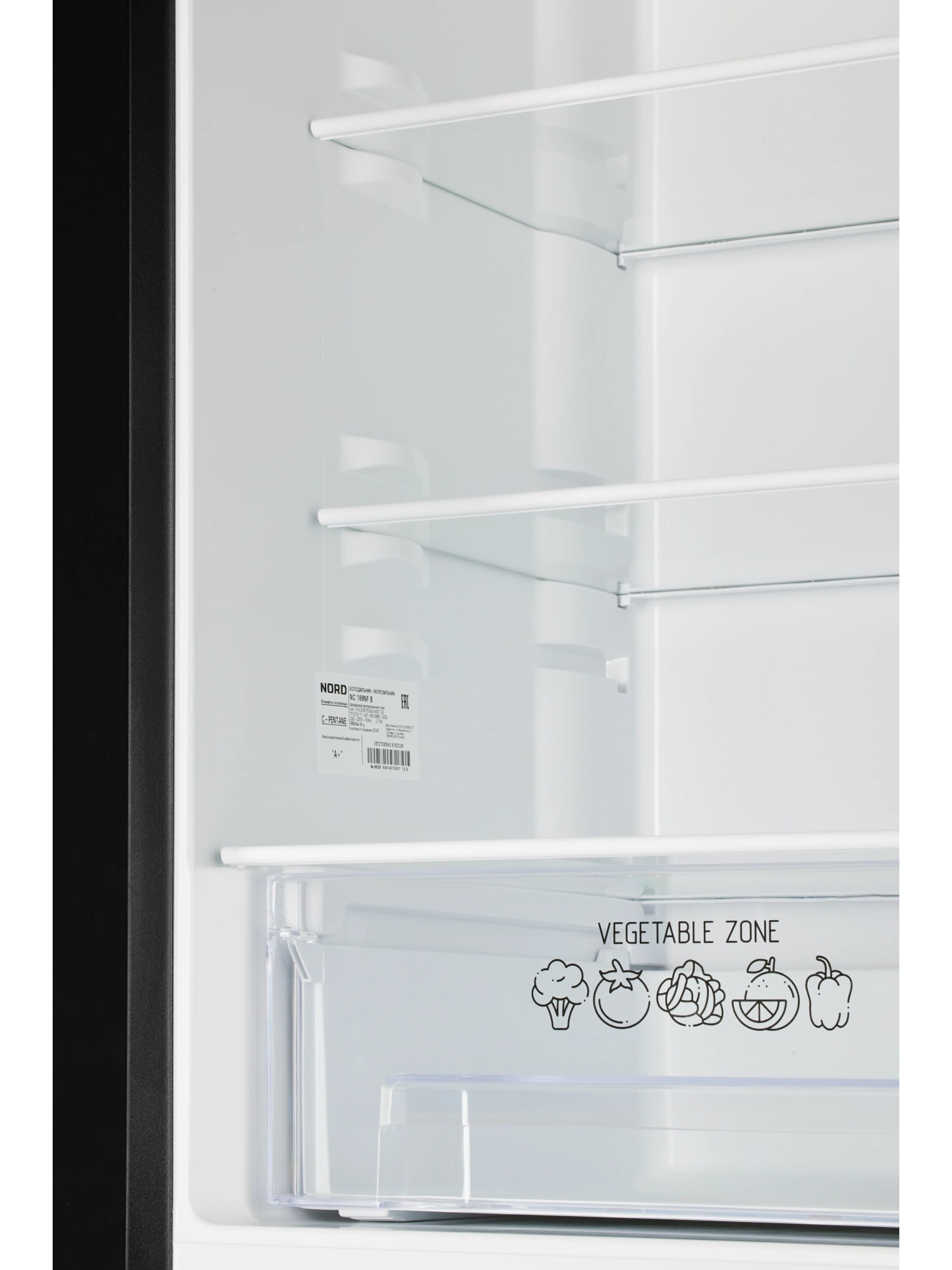 картинка Отдельностоящий холодильник Nord NRB 161NF B черный 