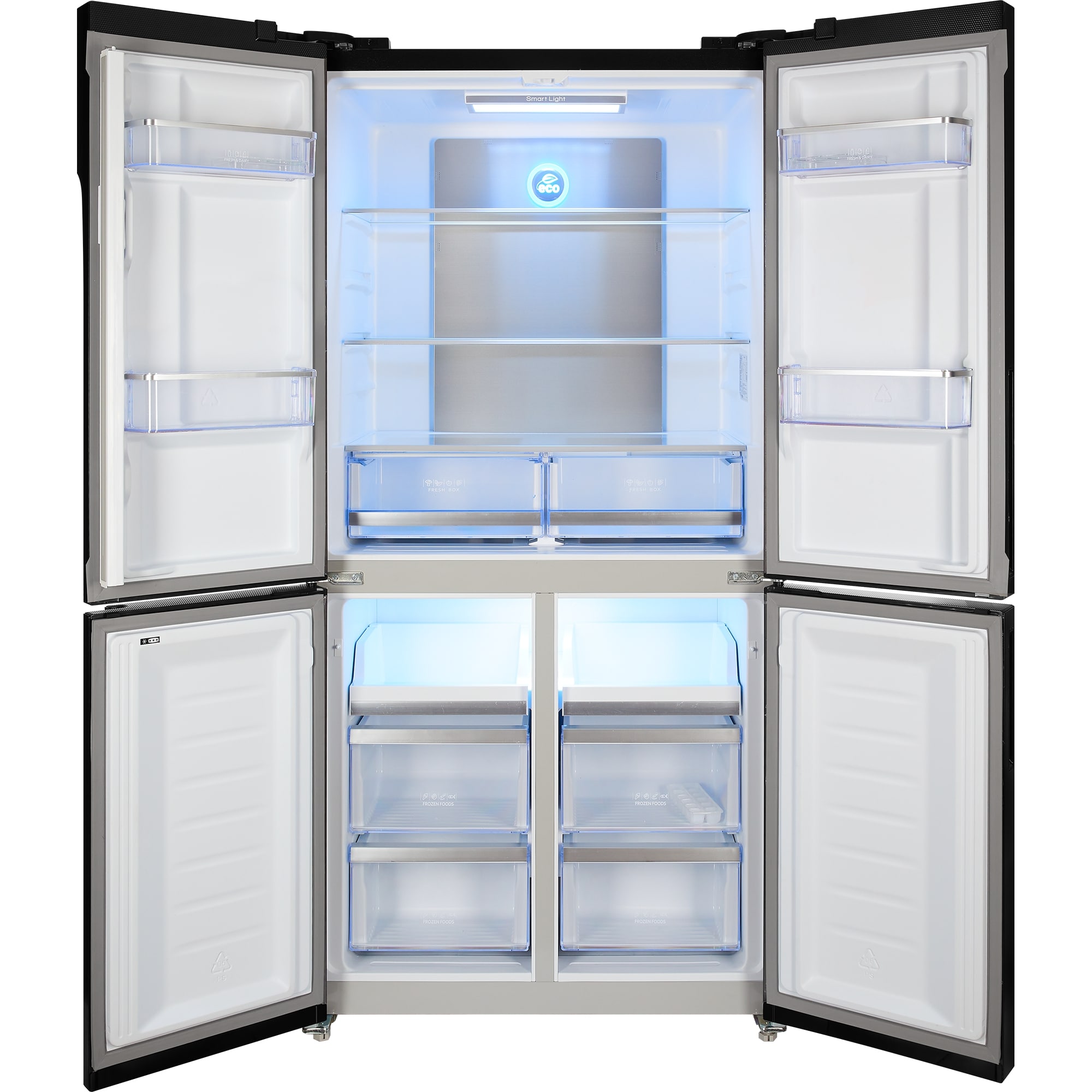 картинка Отдельностоящий холодильник Hiberg RFQ-500DX NFXQ INVERTER стальной лен 