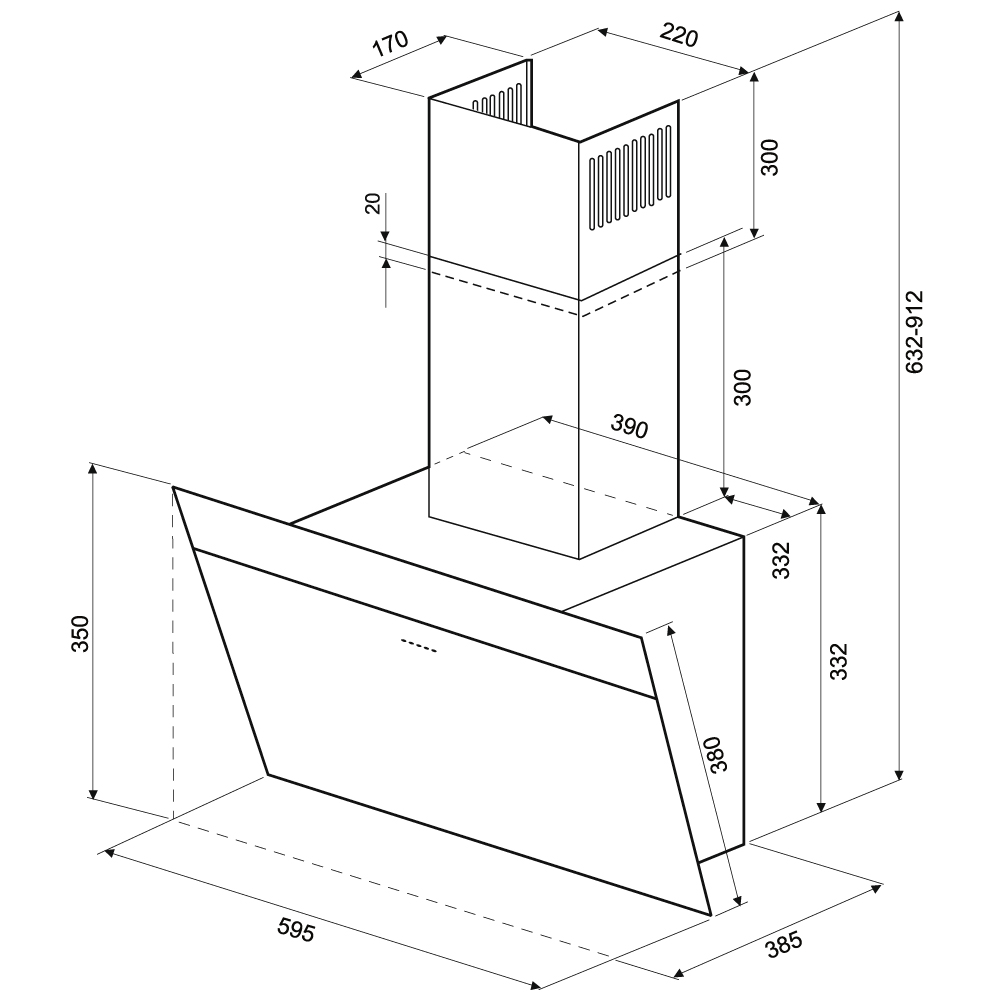 картинка Кухонная вытяжка Krona KRISTEN A 600 white S 