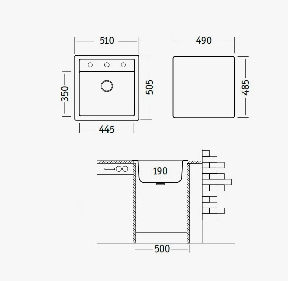 картинка Мойка для кухни Ukinox DVINA 