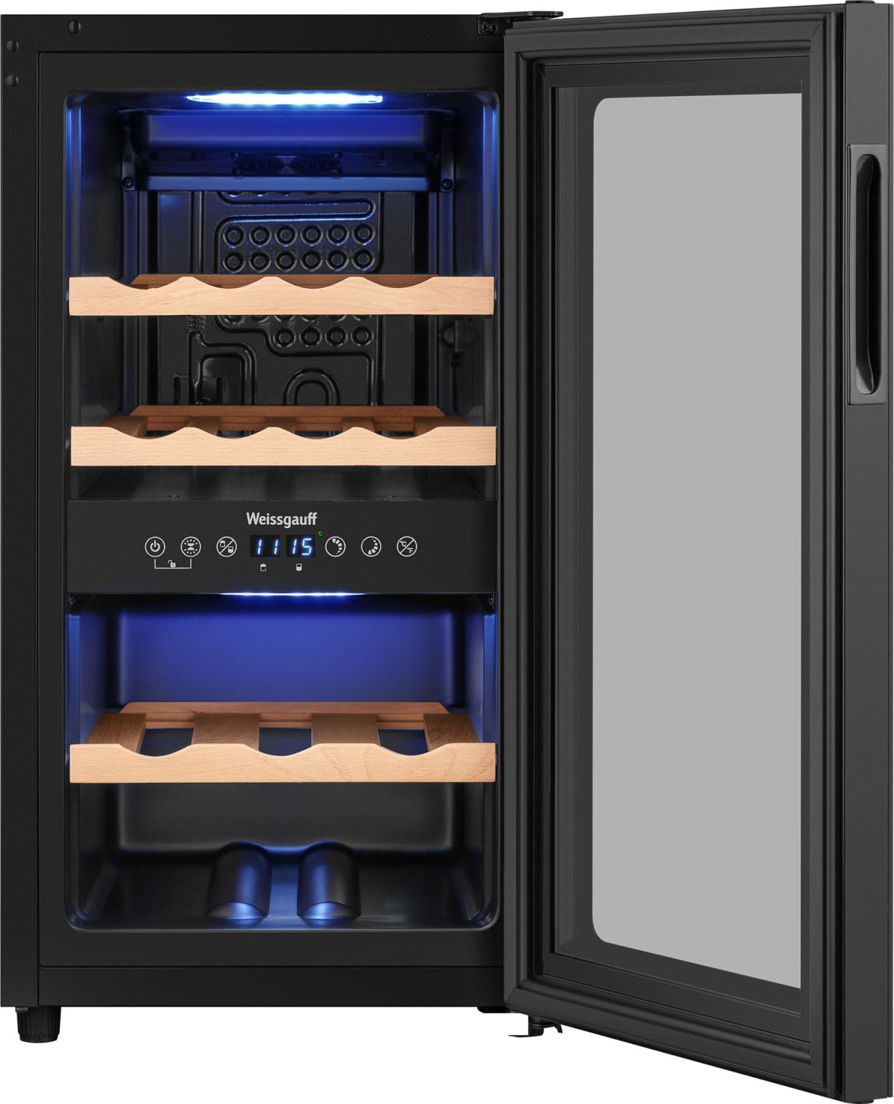 картинка Полувстраиваемый винный шкаф Weissgauff WWC-16 DualZone Compressor 
