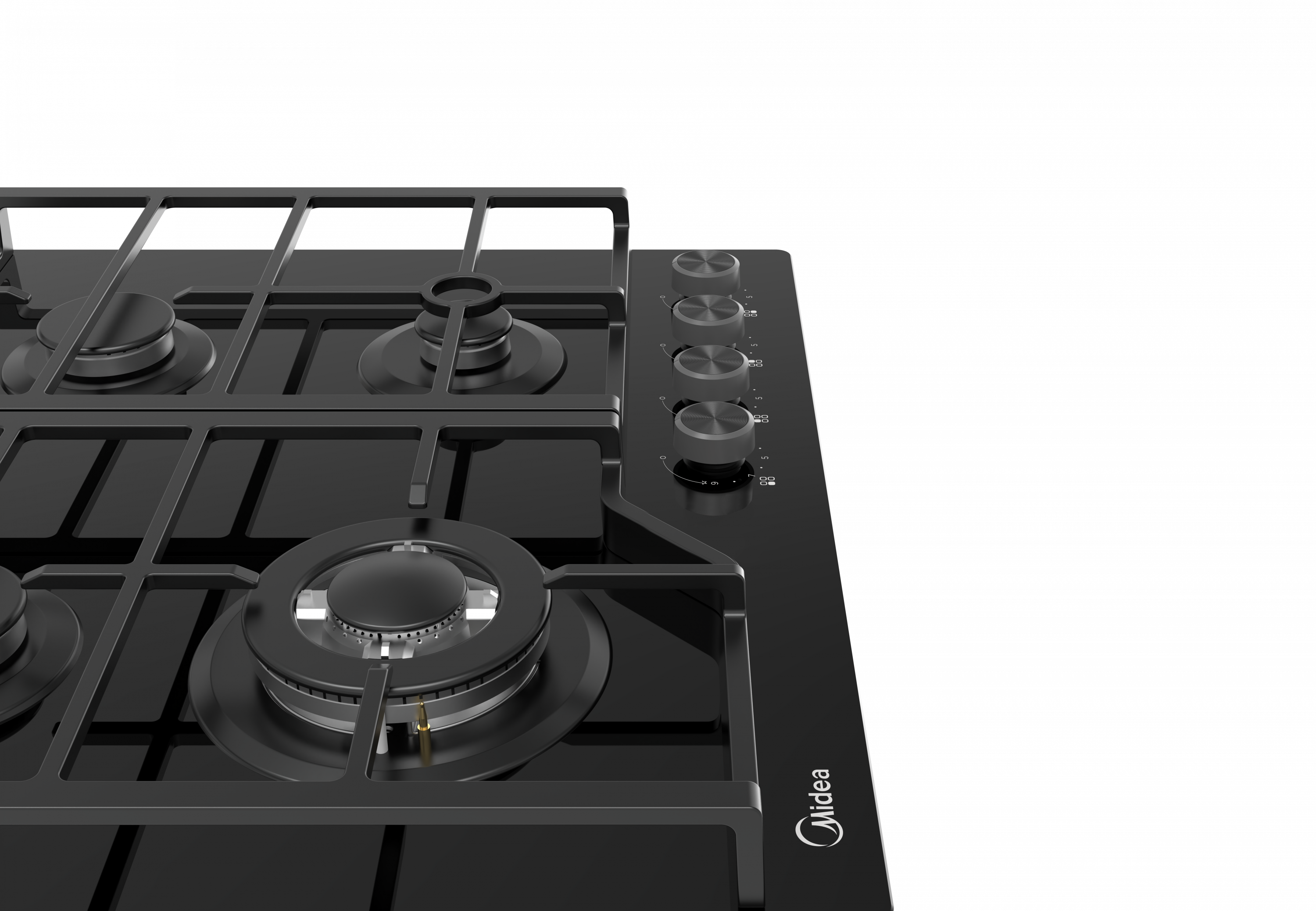 картинка Газовая варочная панель Midea MG 697 TGB 