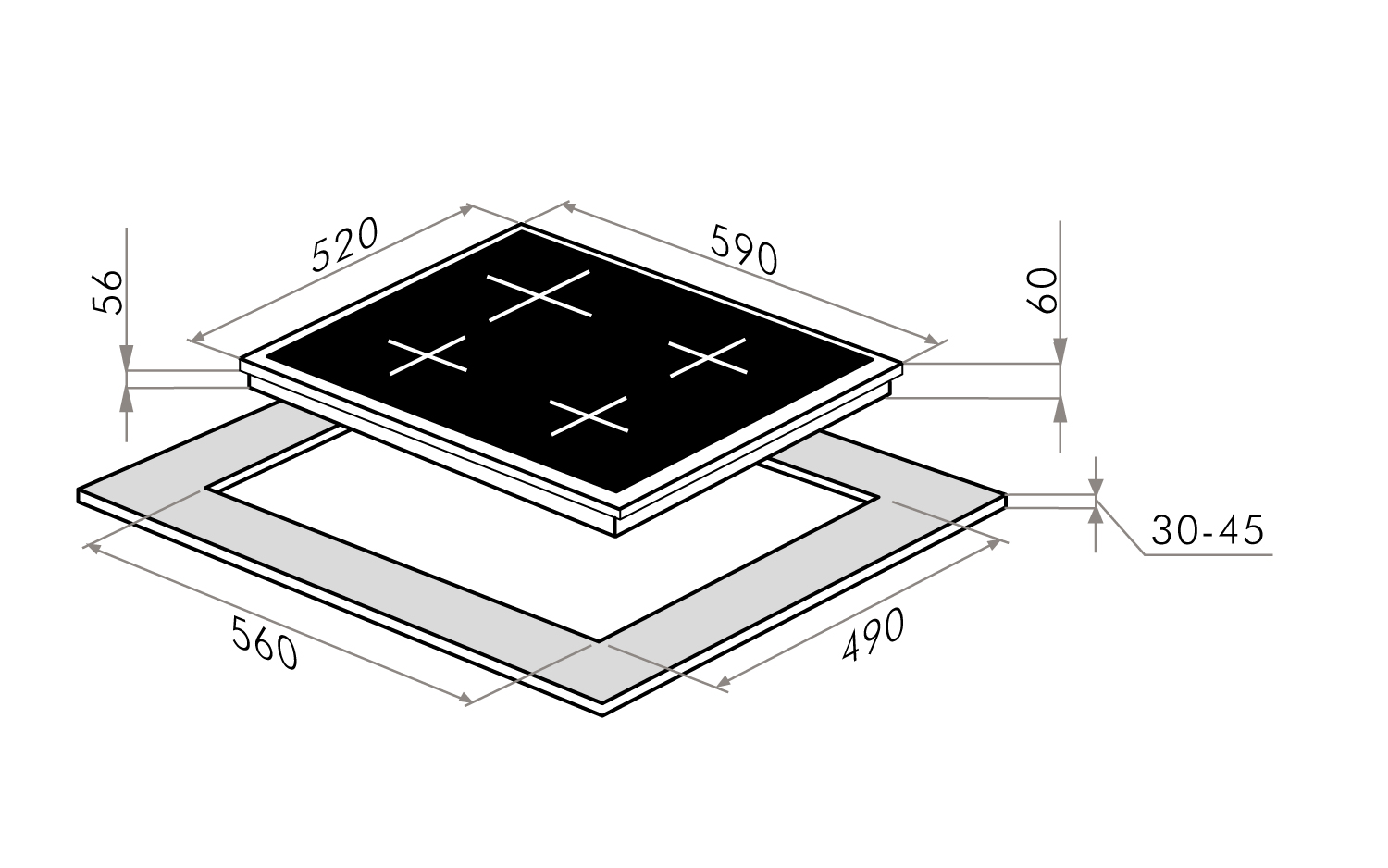 картинка Индукционная варочная панель Maunfeld AVI594FBK  картинка Индукционная варочная панель Maunfeld AVI594FBK