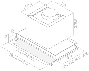 картинка Кухонная вытяжка Elica BOXIN LX/BL MAT/A/120 
