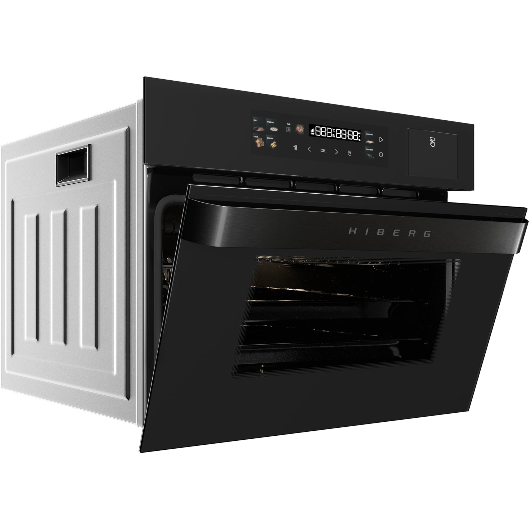 картинка Электрический духовой шкаф с функцией пароварки Hiberg S-VMF 5515 B SMART 