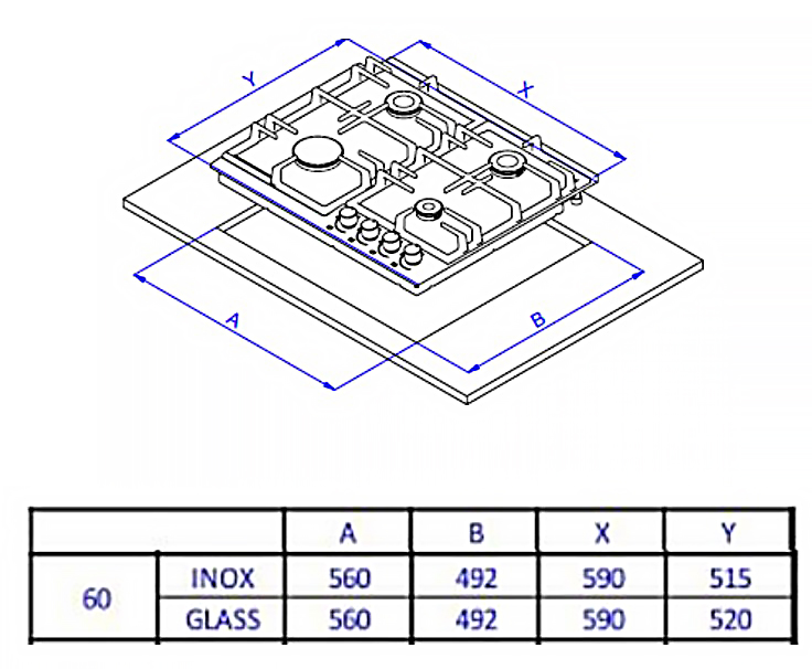 картинка Газовая варочная панель Weissgauff HGG 641 BGV Nano Glass черный 
