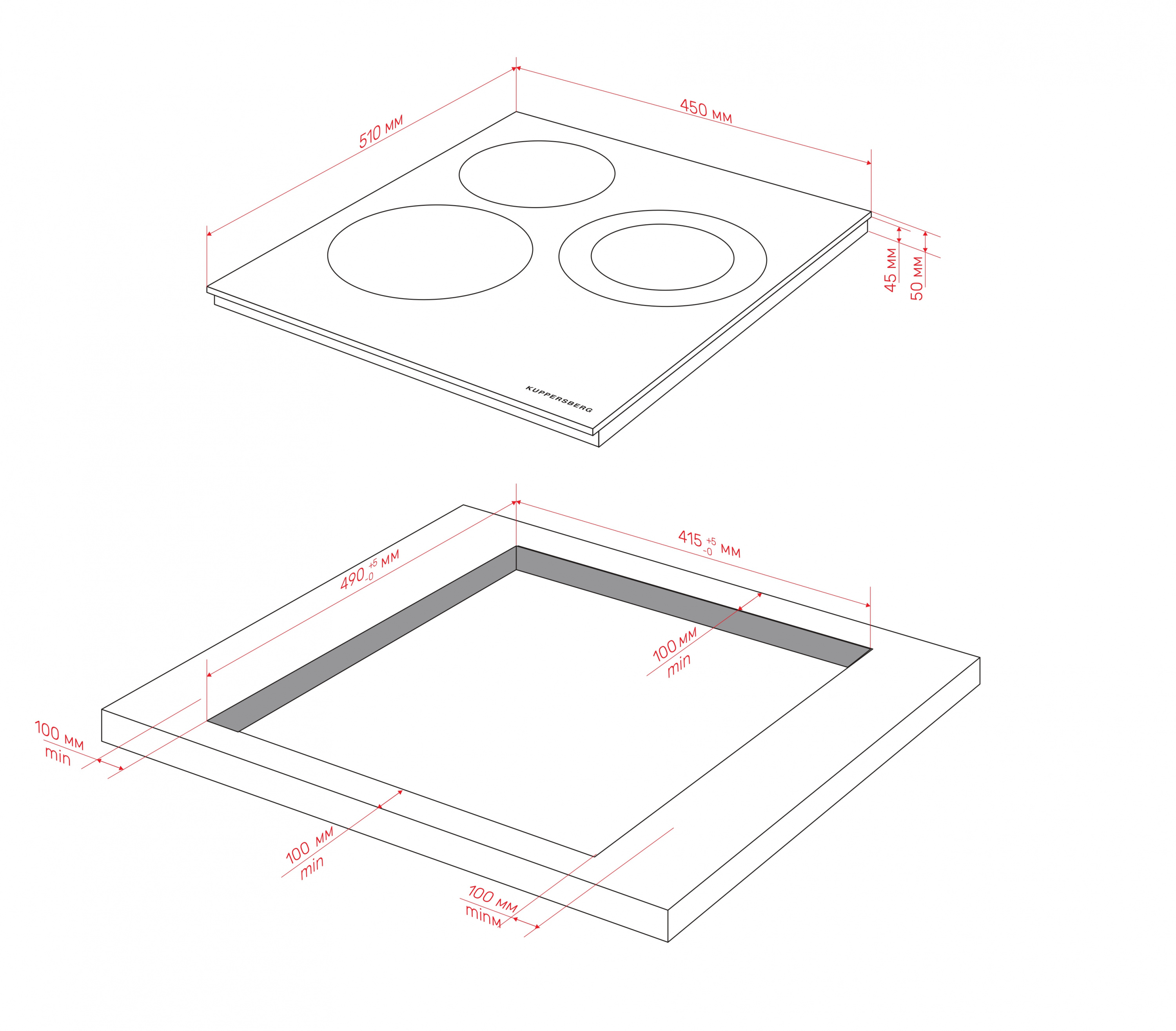 картинка Электрическая варочная панель Kuppersberg ECO 400 