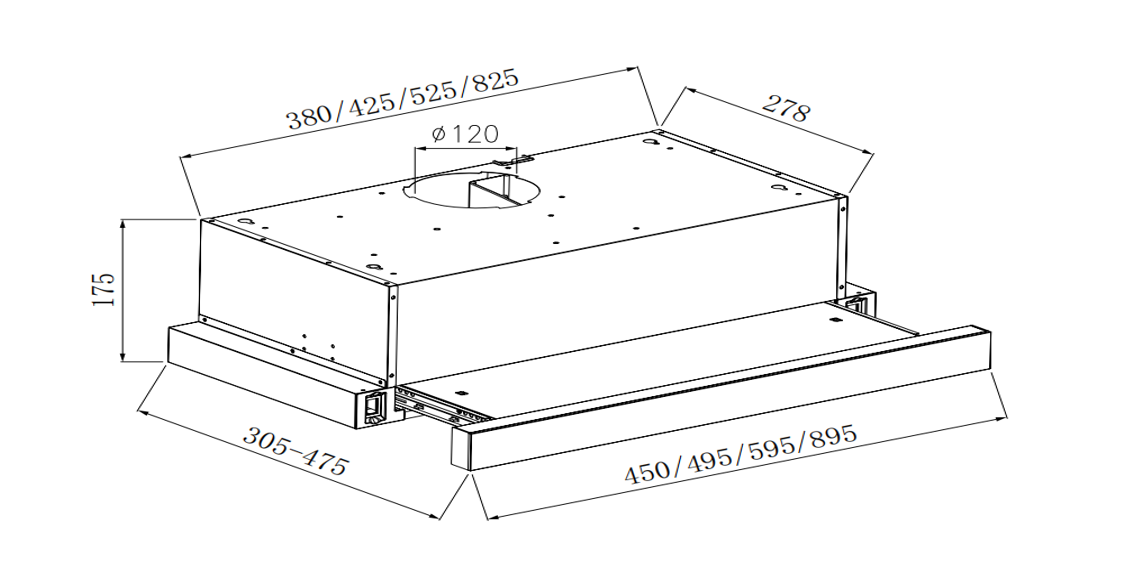 картинка Кухонная вытяжка Weissgauff TEL 450 White Glass 