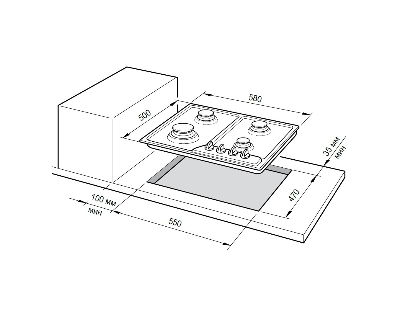 картинка Варочная панель Delonghi SLF 460 LX RUS 