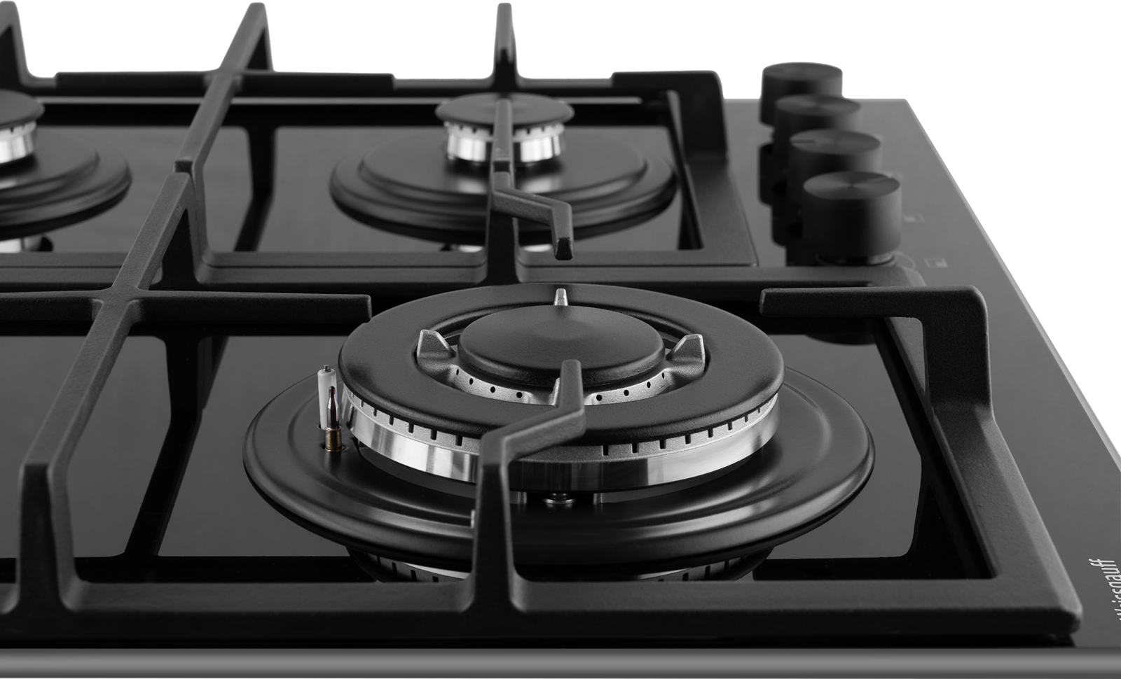 картинка Газовая варочная панель Weissgauff HGG 641 BGV Nano Glass черный 