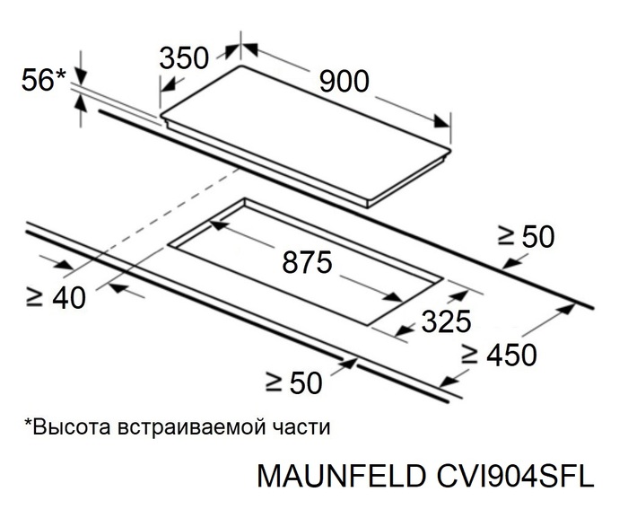 картинка Индукционная варочная панель Maunfeld CVI904SFLDGR Inverter 