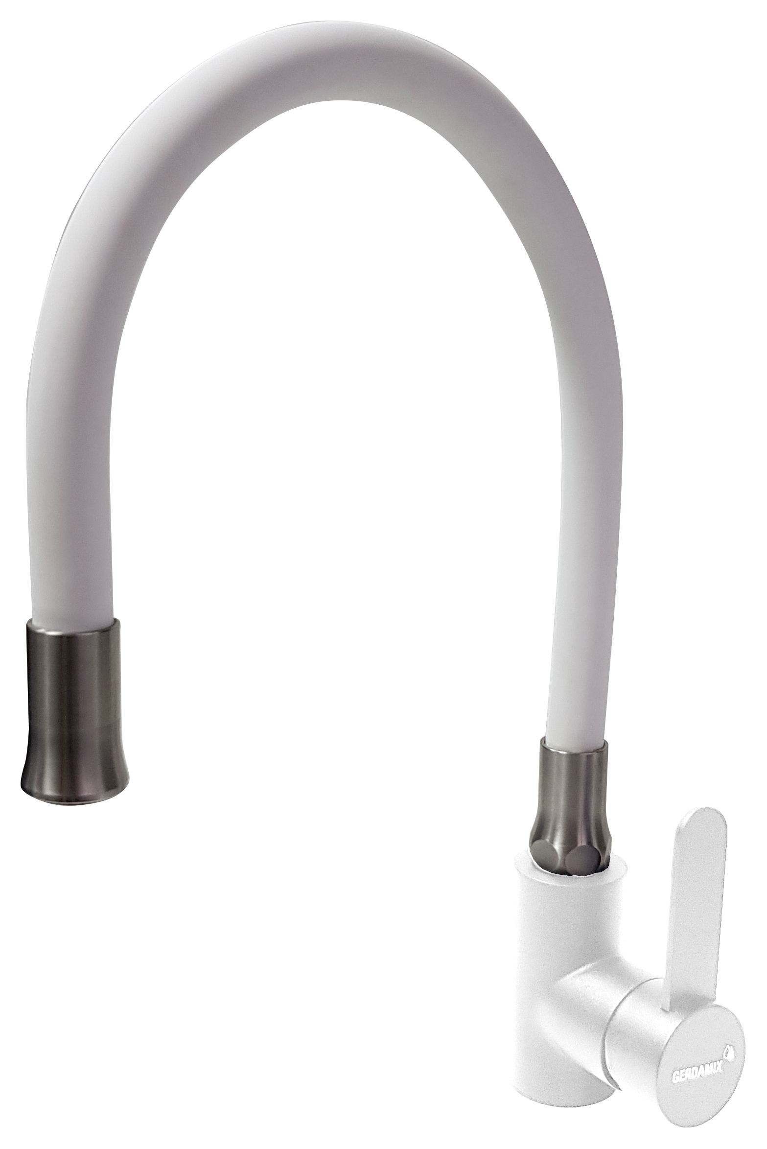 картинка Смеситель Gerdamix FLEX WHITE белый (GE-03)  картинка Смеситель Gerdamix FLEX WHITE белый (GE-03)