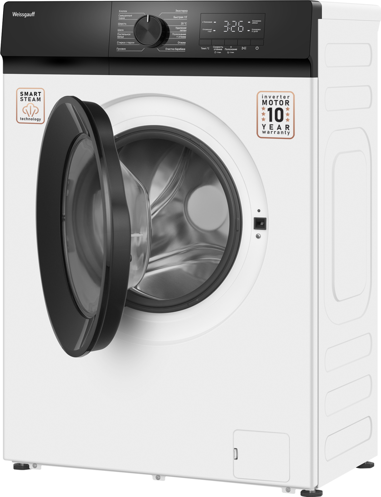 картинка Стиральная машина Weissgauff WM 39107 Inverter Steam 