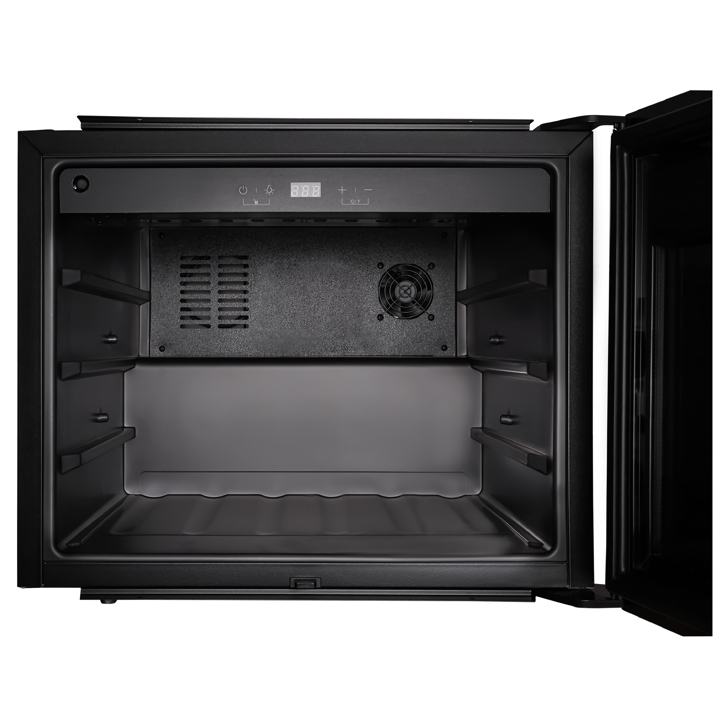 картинка Встраиваемый винный шкаф Korting KFW 501 SL GN черное стекло 