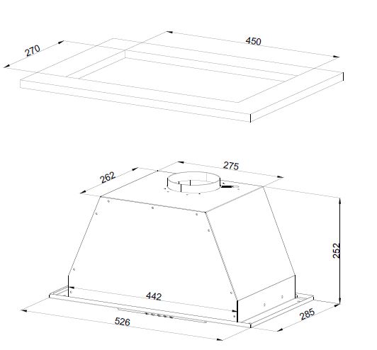 картинка Кухонная вытяжка Kuppersberg INLINEA 52 BX  