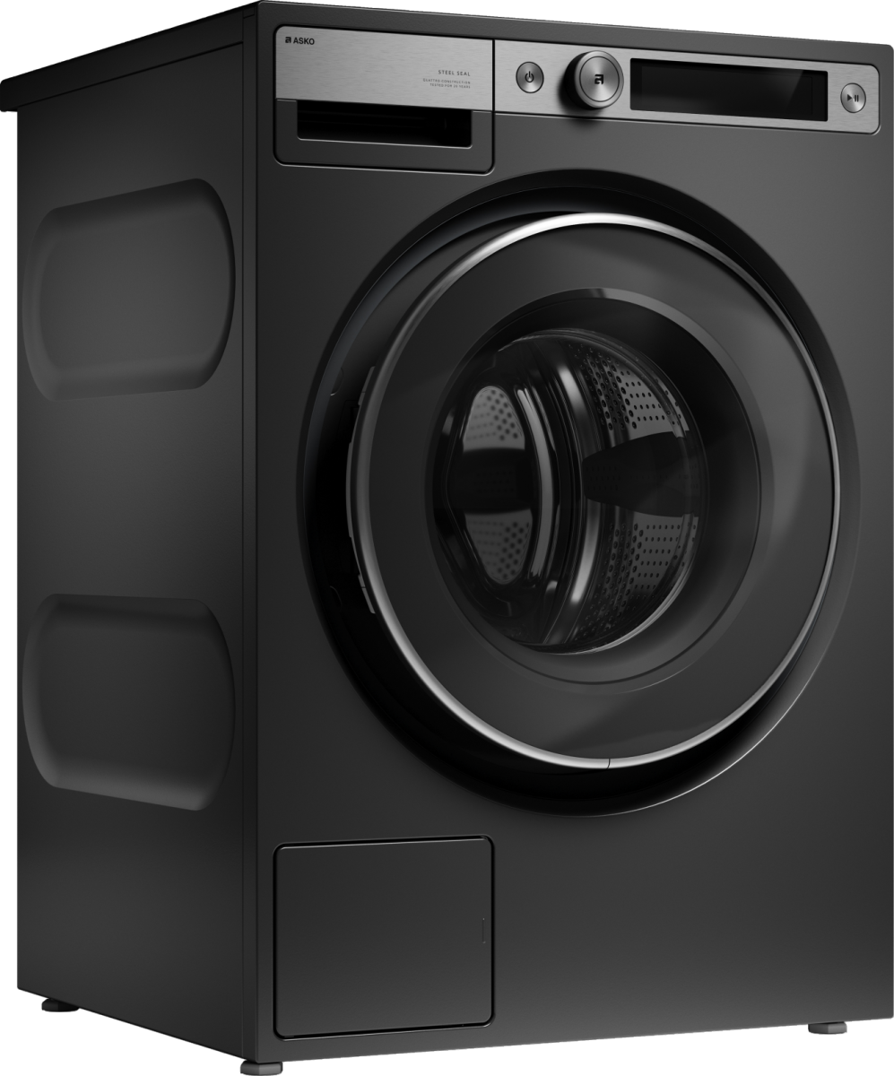 картинка Стиральная машина с паром Asko W7096XG черный графит 