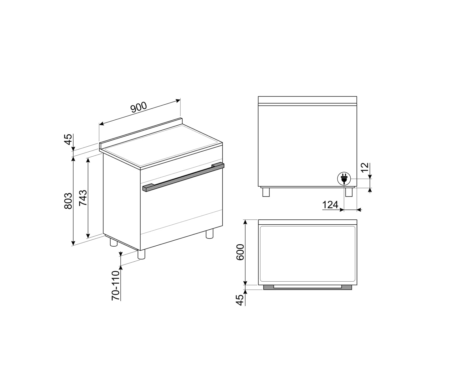картинка Комбинированная кухонная плита Smeg CPF9GPOG 
