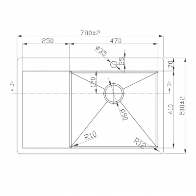 картинка Мойка для кухни Melana D7851HB-R PROFLINE графит 