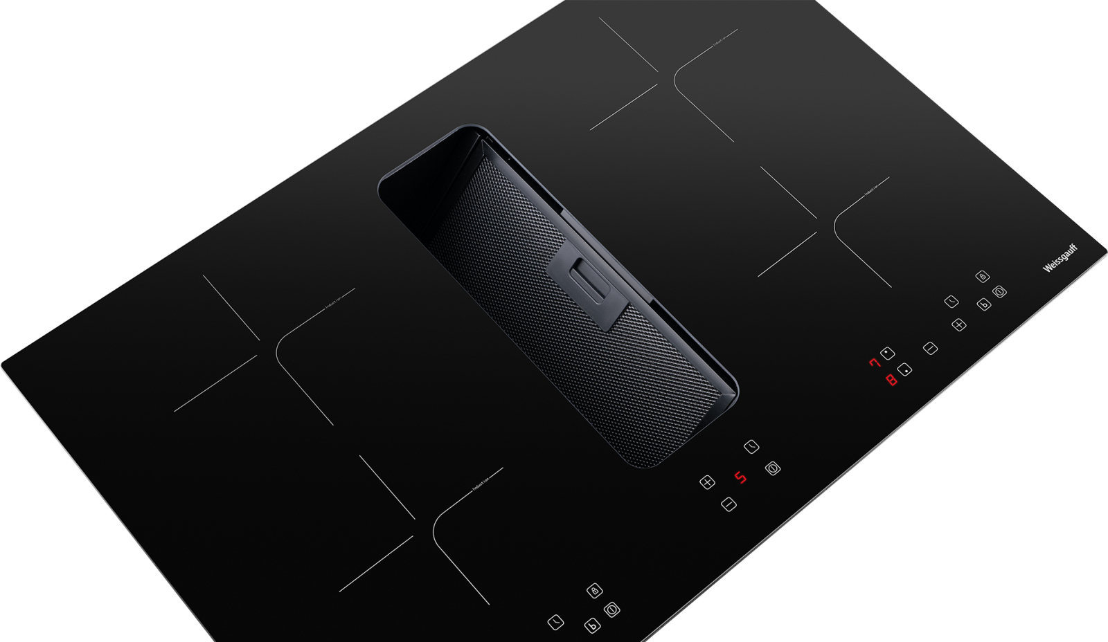 картинка Индукционная варочная панель с вытяжкой Weissgauff HI 840 Tesla Cross Air 