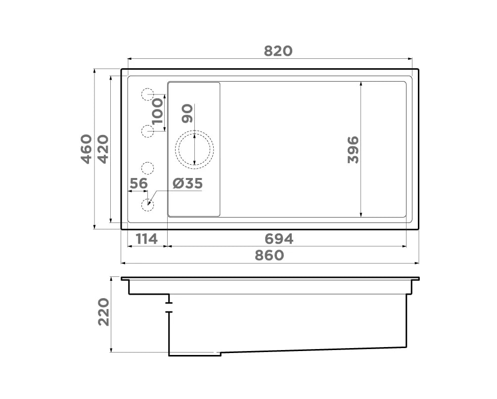 картинка Кухонная мойка Omoikiri Kinaru 86-U/I 