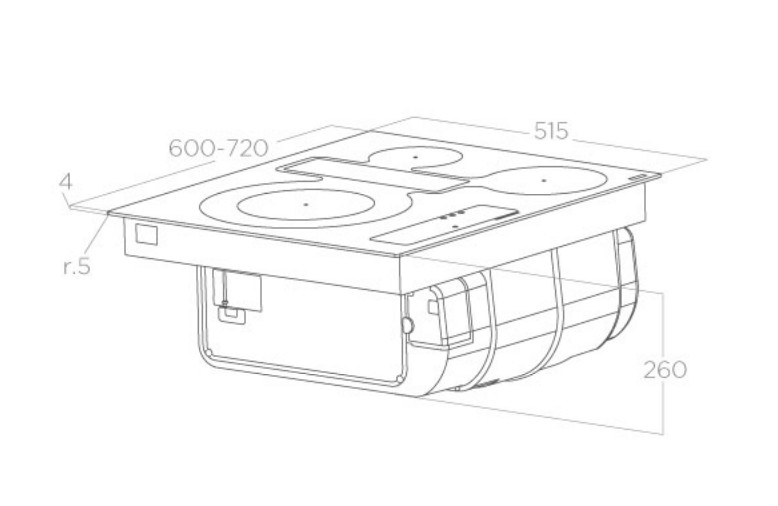 картинка Варочная панель с вытяжкой Elica NIKOLATESLA FIT 3Z BL/A/60  картинка Варочная панель с вытяжкой Elica NIKOLATESLA FIT 3Z BL/A/60
