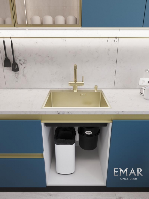 картинка Кухонная мойка Emar EMB-560(TOP) PVD Matt Gold 