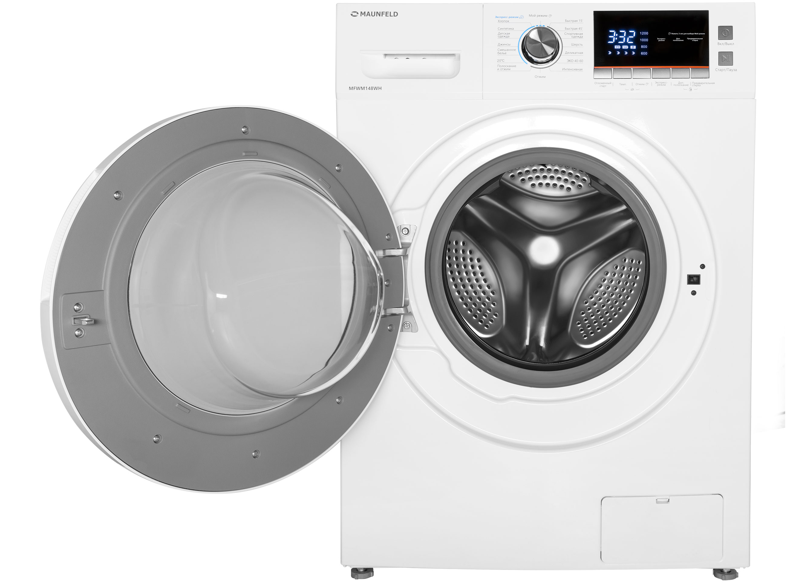 картинка Стиральная машина с инвертором Maunfeld MFWM148WH 