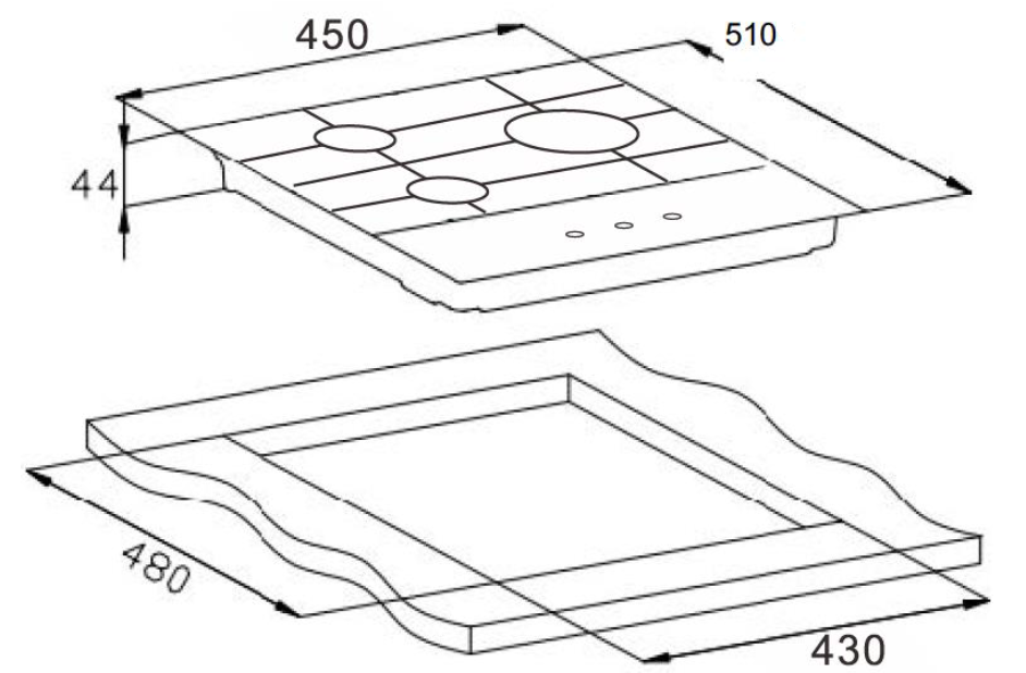 картинка Газовая варочная панель Weissgauff HGG 451 WFH 