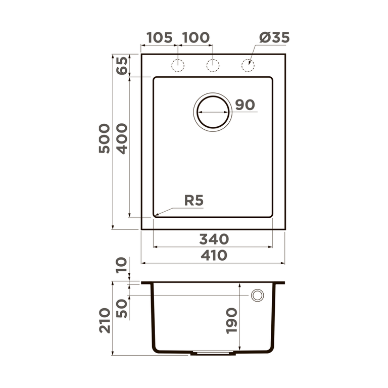картинка Мойка Omoikiri BOSEN 41A 