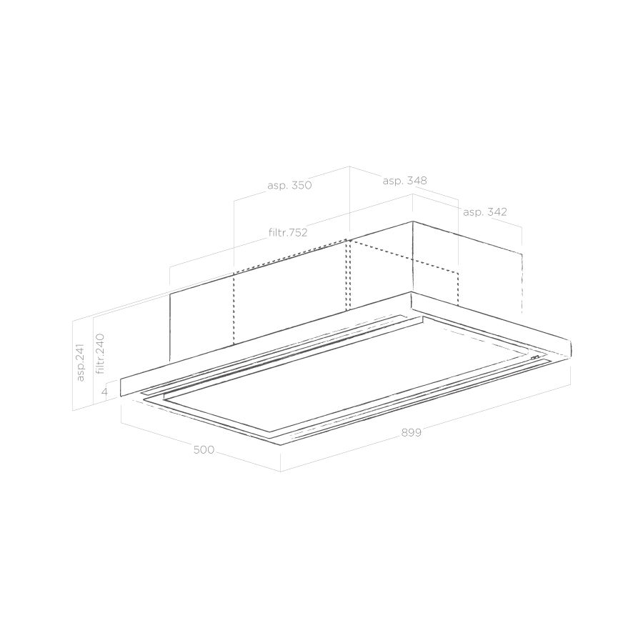 картинка Кухонная вытяжка Elica CLOUD SEVEN IX/A/90  