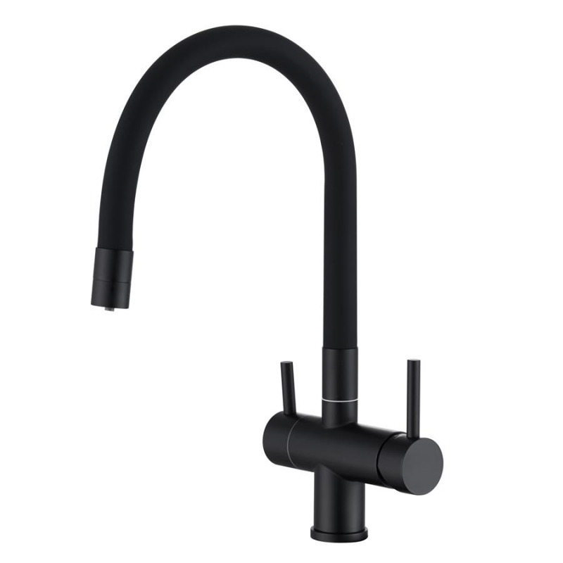 картинка Смеситель Emar ЕС - 3015 BLACK высокий излив  