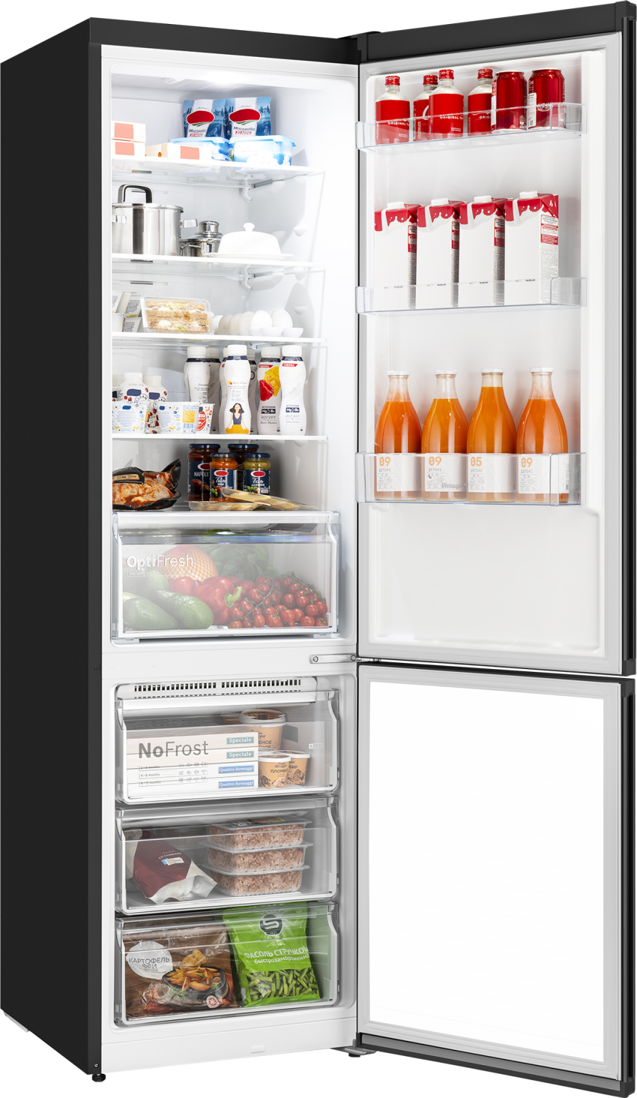 картинка Отдельностоящий холодильник Weissgauff WRK 2010 D Inverter NoFrost Black 