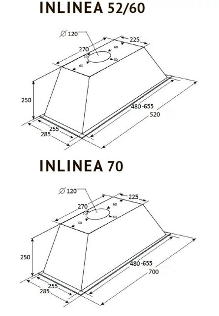 картинка Кухонная вытяжка Kuppersberg INLINEA 60 X 