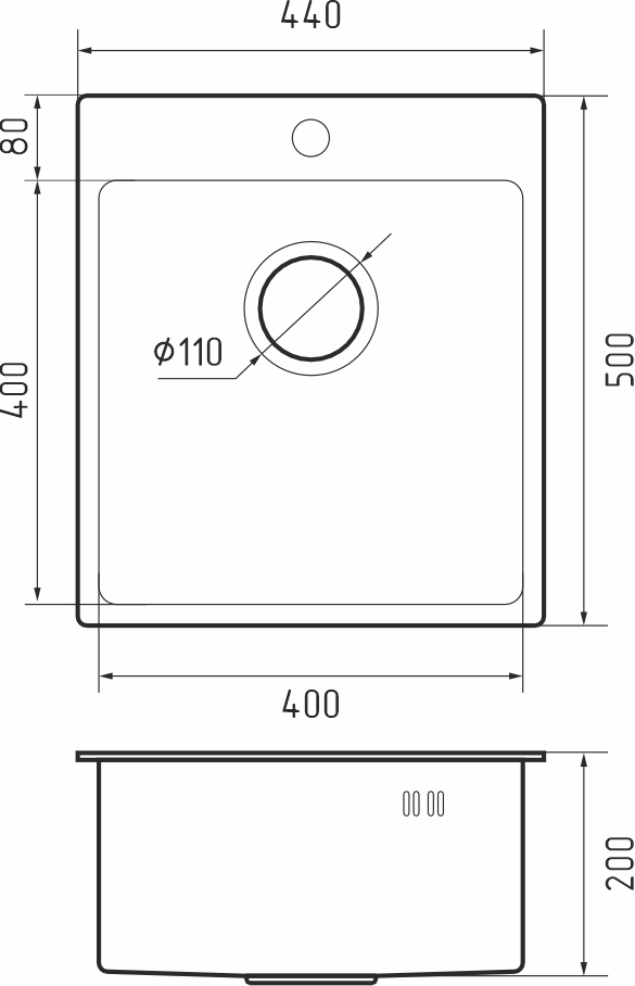 картинка Мойка для кухни Rivelato Rinox 4450 PVD black 
